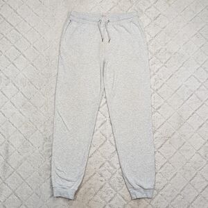 Faherty Sweatpants Mens XL White Gray Heathered High Standard Fleece Casual